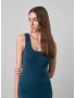 VAMP 70030-183, Γυναικείο Καλοκαιρινό Φόρεμα με φαρδιά τιράντα, BLUE MARINE